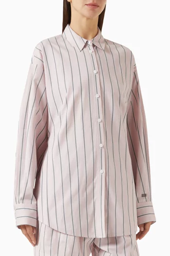Lara Stripe Oversized Shirt in Cotton