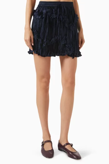 Grace Ruched Mini Skirt in Viscose