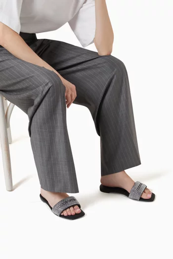 Hotfix Slide Sandals in Satin