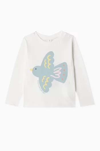 Bird Logo Graphic-print T-shirt in Cotton