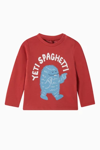 Graphic Print T-shirt in Cotton