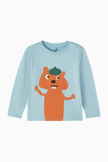 Graphic Print T-shirt in Cotton Jersey
