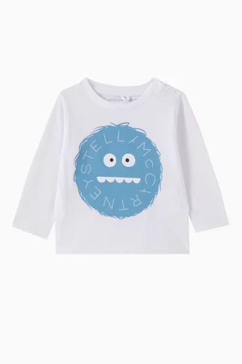 Monster-print T-shirt in Cotton