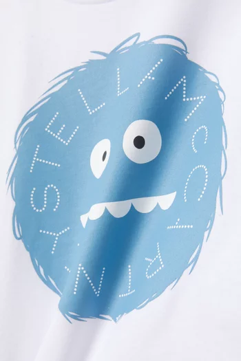 Monster-print T-shirt in Cotton