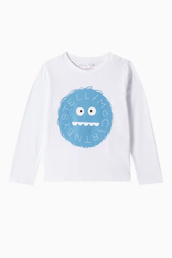 Monster-print T-shirt in Cotton