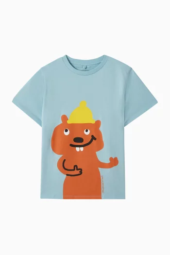 Graphic-print T-shirt in Cotton
