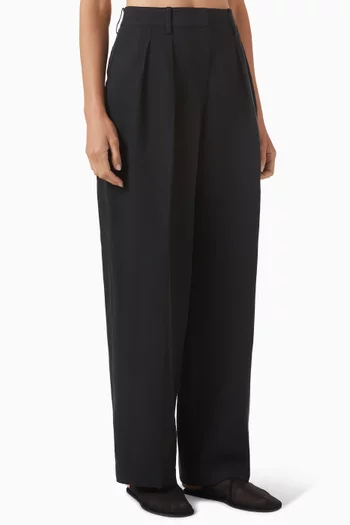 Daytona Pleated Pants in Linen Blend