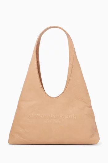 Small Pike Hobo Bag in Crinkle Leather