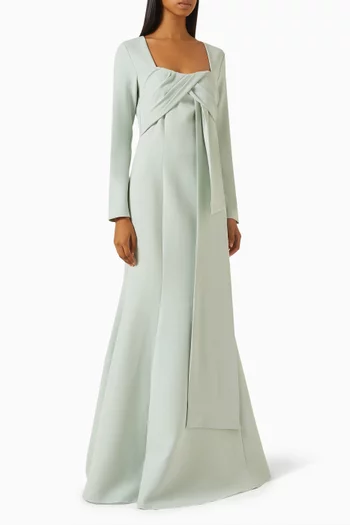 Draped-detail Gown