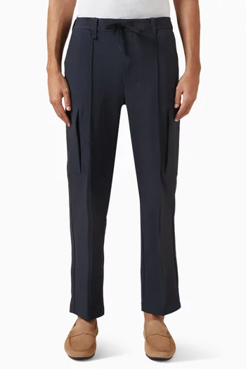 بنطال كارغو برباط تضييق وطيات محاكة