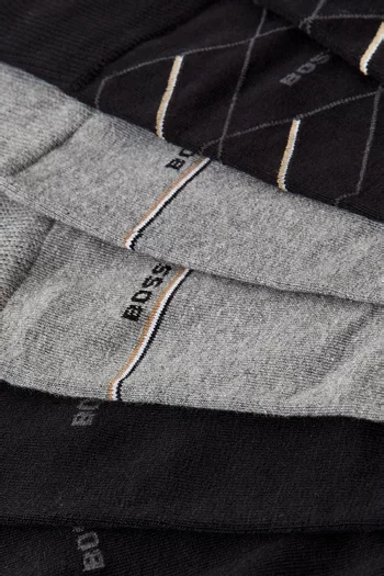 Logo Socks in Cotton-blend, Set of 3