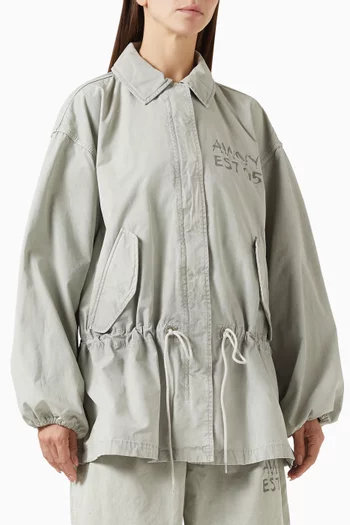 Dropped Waist Parka Jacket