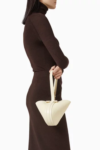 Mini Dia Top-handle Bag in Leather