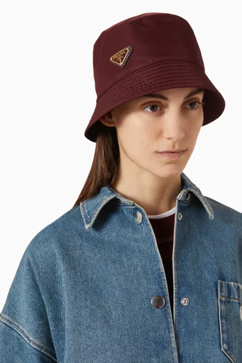 Triangle Logo Bucket Hat in Re-Nylon
