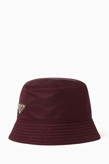 Triangle Logo Bucket Hat in Re-Nylon