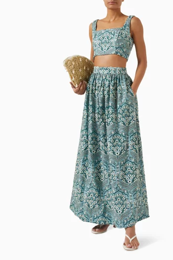Tangelo Ceiba Maxi Skirt in Cotton