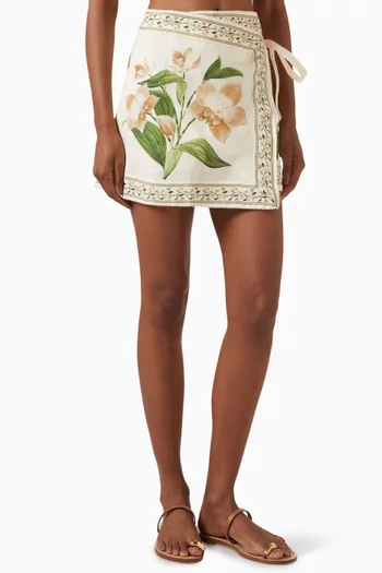 Luna Orquidea Mini Pareo in Linen