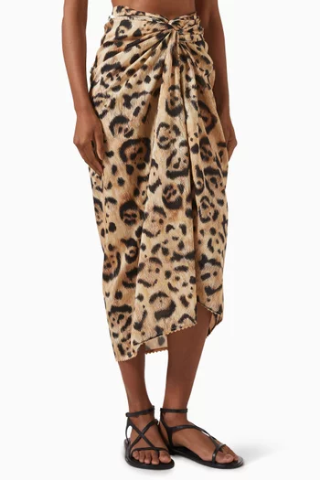 Lavanda Jaguar Pareo in Cotton Blend