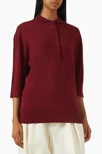 Rufo Polo Shirt in Cashmere-wool