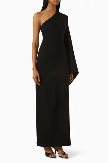 Monia One-shoulder Maxi Dress in Viscose