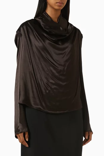 Serafina Cowl Top in Satin