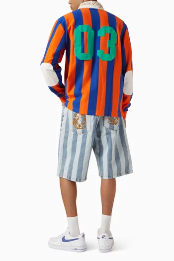 Heavy Stripe Rugby Shirt in Cotton