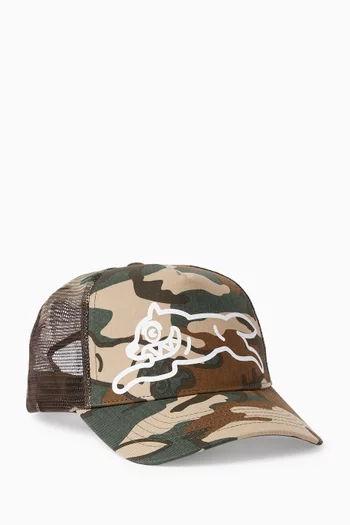 Running Dog Woodland Camo Trucker Cap