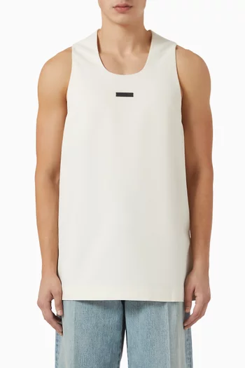 Woven Tank Top in Wool-blend
