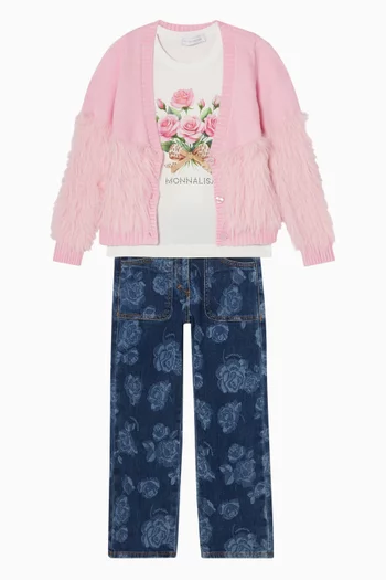 Furry Buttoned Cardigan
