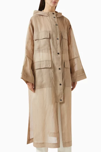 Monili Duster Coat in Cotton Organza
