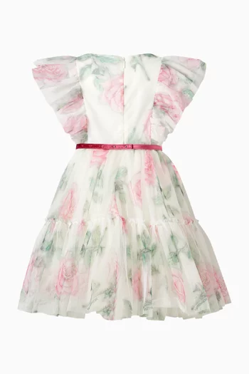 فستان بحزام وطبقات 