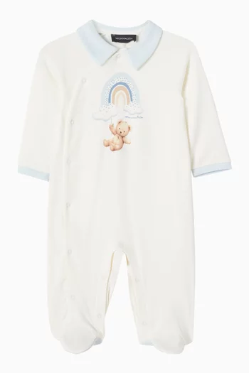 Teddy Print Pyjama in Cotton