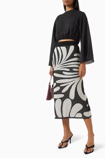Luciana Knit Skirt in Cotton Blend