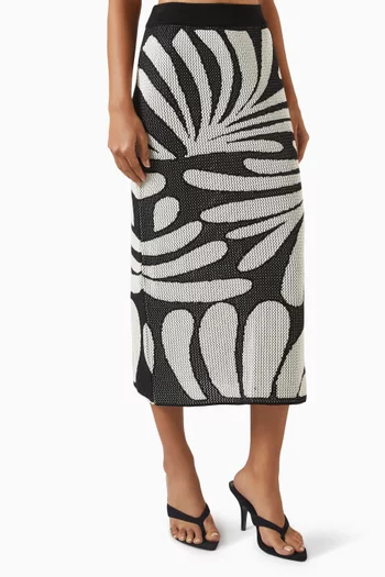 Luciana Knit Skirt in Cotton Blend