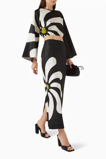 Bruna High-waist Skirt in Linen