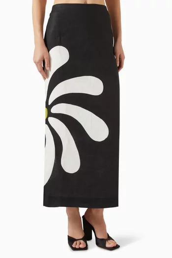 Bruna High-waist Skirt in Linen