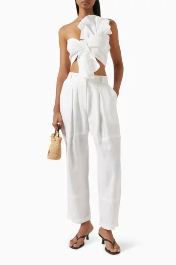 Oyster Bow Top in Linen