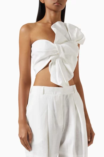 Oyster Bow Top in Linen