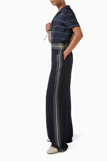 Mid-rise Striped Pants in Viscose