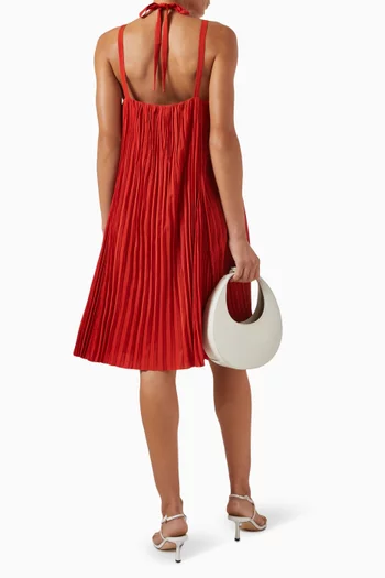 Pleated A-line Dress