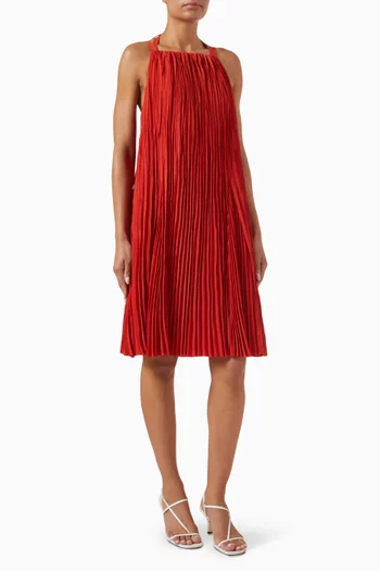 Pleated A-line Dress