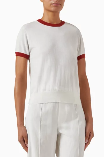 Ringer Sweater T-shirt in Cotton