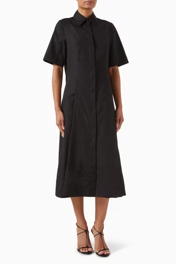 Midi Shirt Dress in Cotton