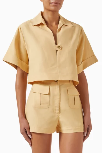 Popover Shirt in Crepe