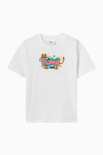 Leopard Logo T-shirt in Cotton