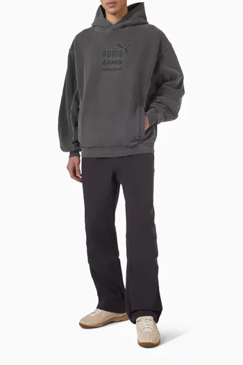 كنزة بغطاء رأس وطبعة قطن بوما × ريبريزنت