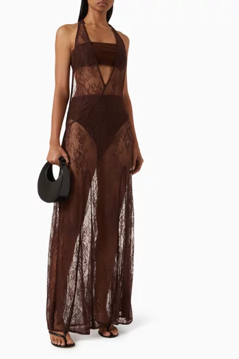 Open-back Maxi Dress in Lace