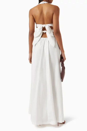 Halterneck Maxi Dress in Viscose