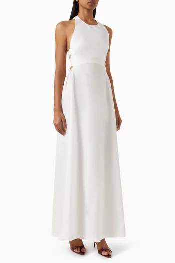 Halterneck Maxi Dress in Viscose
