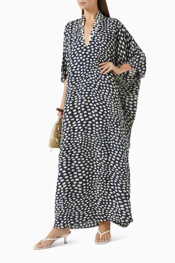 Pois Polka-dot Maxi Kaftan